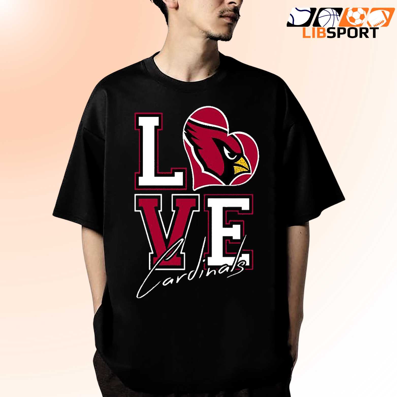 Arizona Cardinals Love T Shirt, Nfl Football Fan Graphic Tee, Vintage Style
